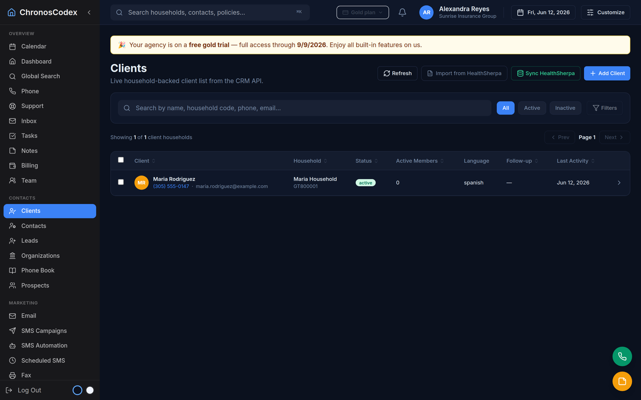 Your whole book, searchable and filterable (shown: ChronosCodex)